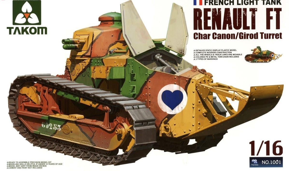 Takom 1/16 Renault FT w/Girod Turret 1001